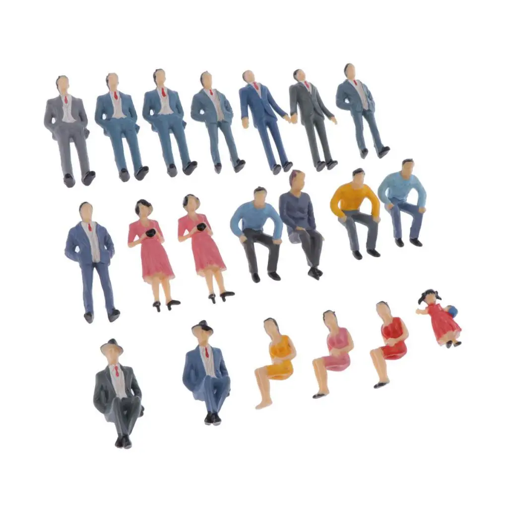 20pcs 1:30 Figurines Person Model G Painted Passengers People