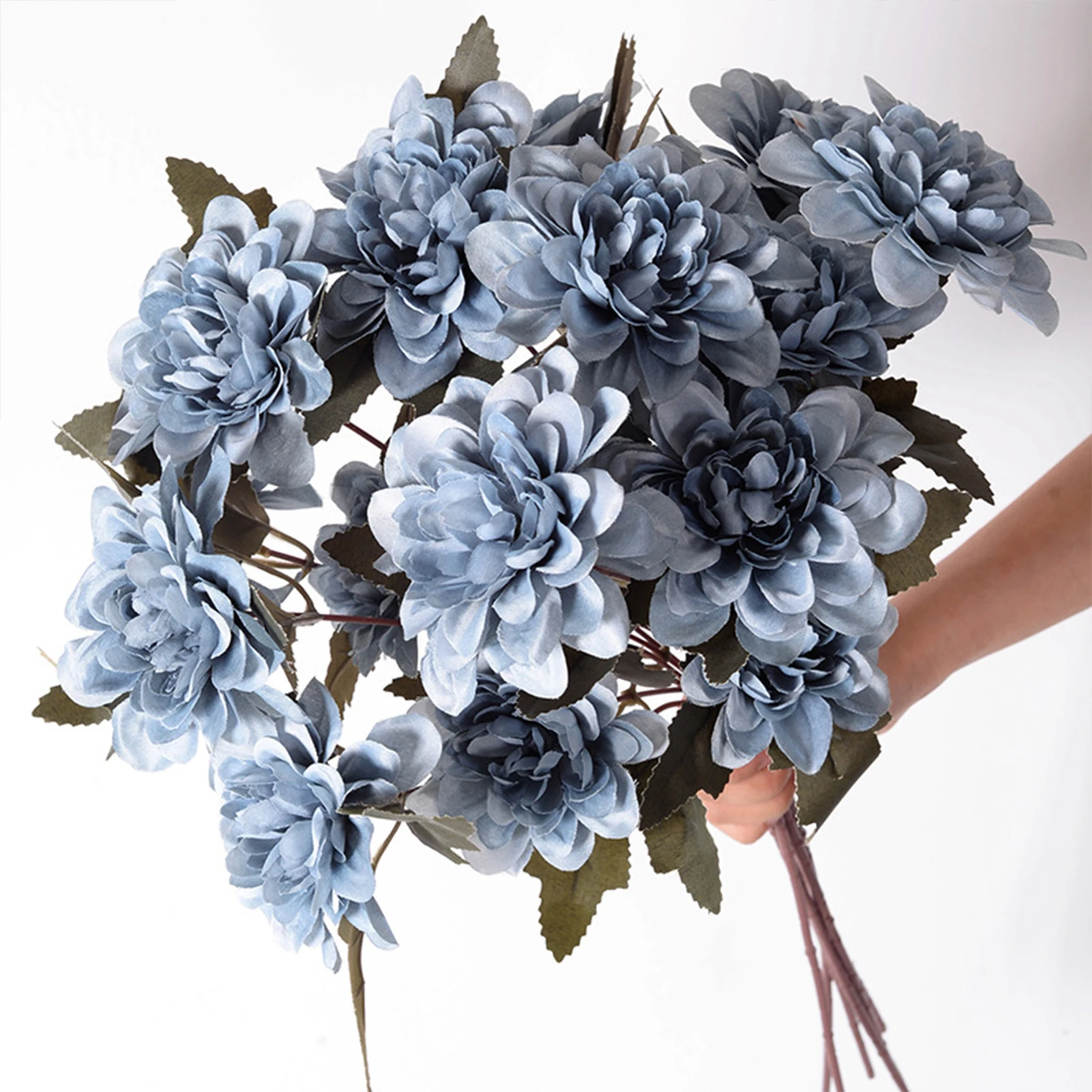 Искусственный букет цветов для свадьбы, многоразовый букет из шелковой ткани60 см, железная проволока, украшение для дома