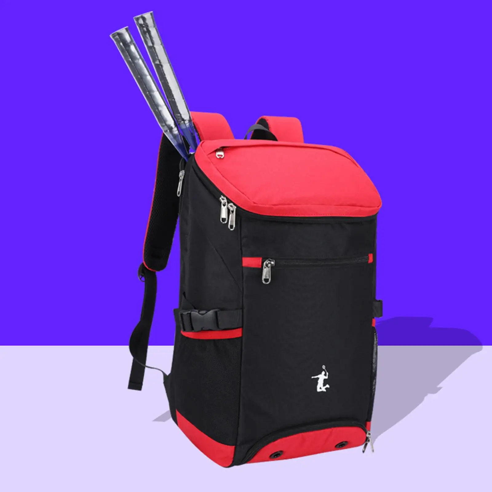 Large Tennis Backpack Ventilated Shoe Compartment Accessories Racquet Carrier Women Men Durable Bag for Badminton Rackets