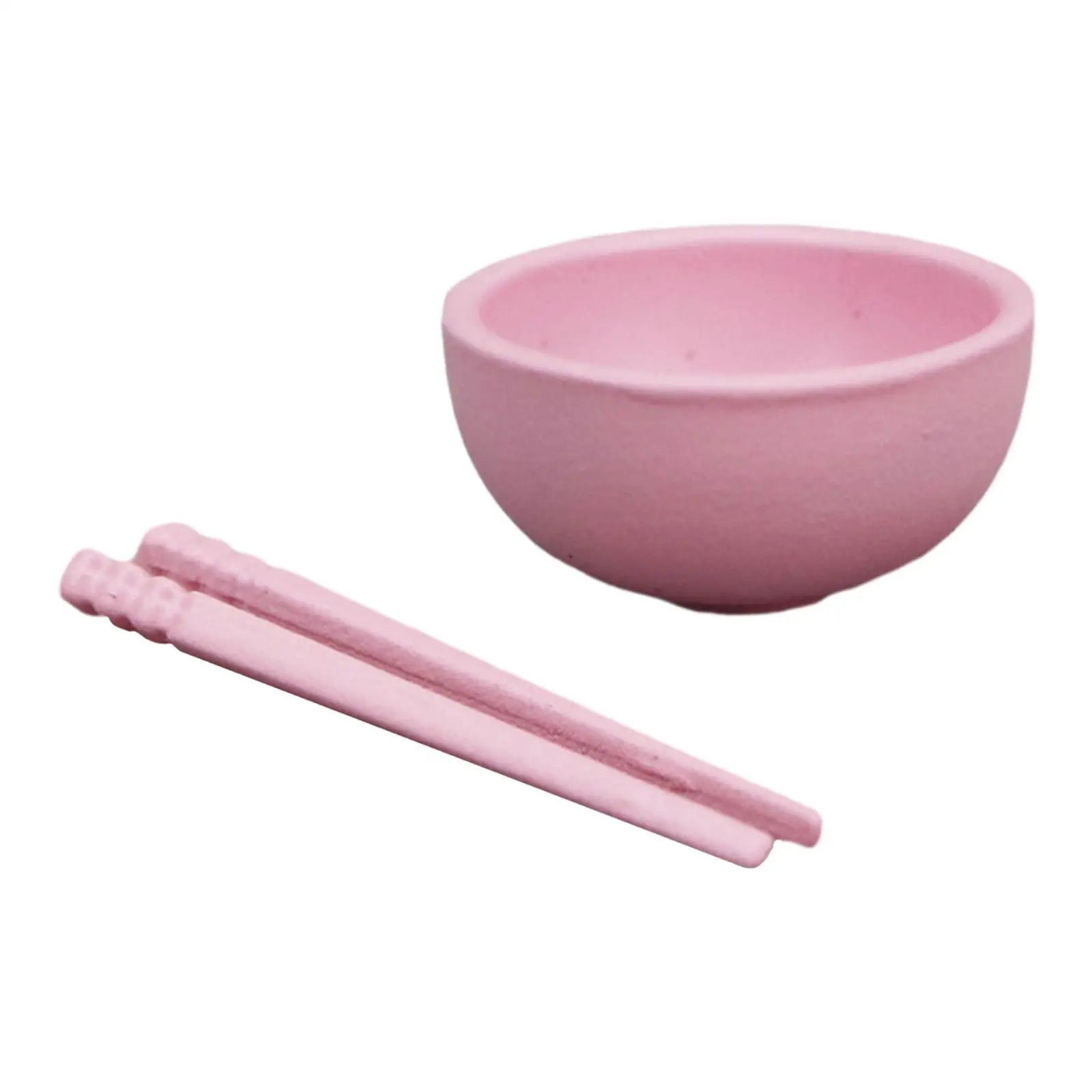 1/12 Dollhouse Bowl Chopsticks Dollhouse Decoration Dollhouse Furniture Miniature Cutlery Set for Girls Boys Toddlers Kids Gifts