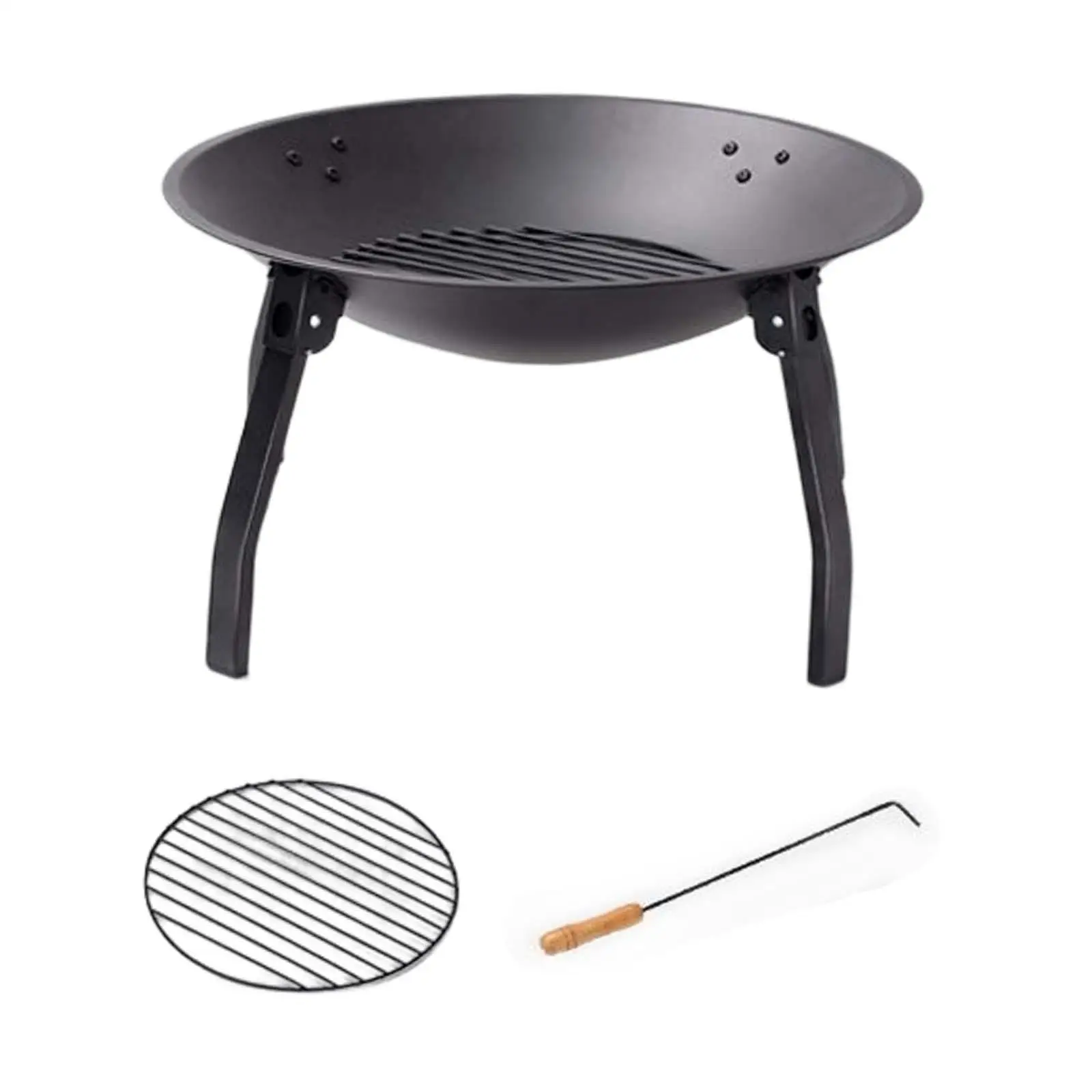 Metal Outside Brazier Folding  Campfire  Cooking Utensil Kitchenware Garden Fireplace for Patio Camping Outdoor Deck