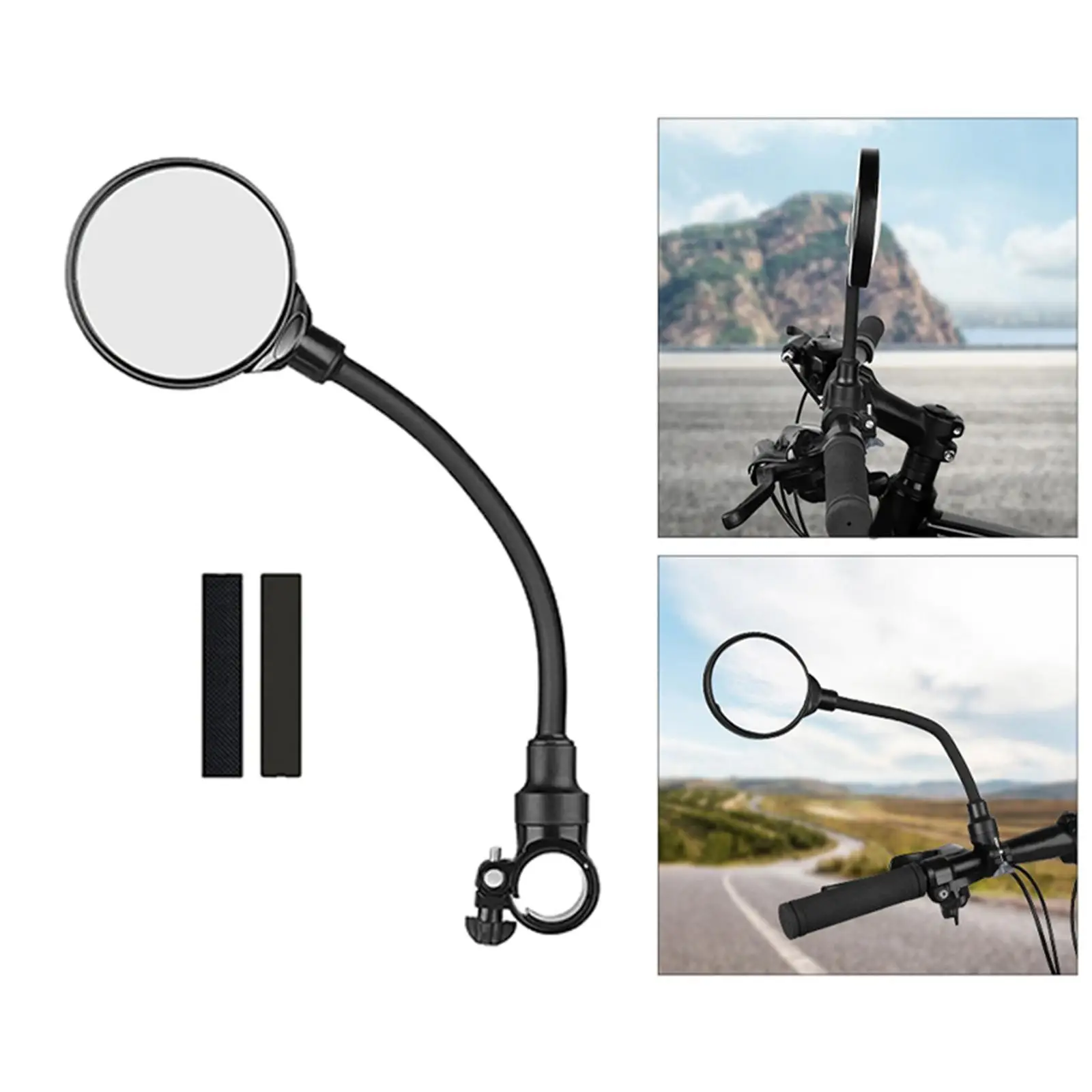 Bike Mirror Bicycle Rear View Mirrors Cycling Adjustable Wide Angle Universal Reflector for Mountain Road Bikes Adult Bikes