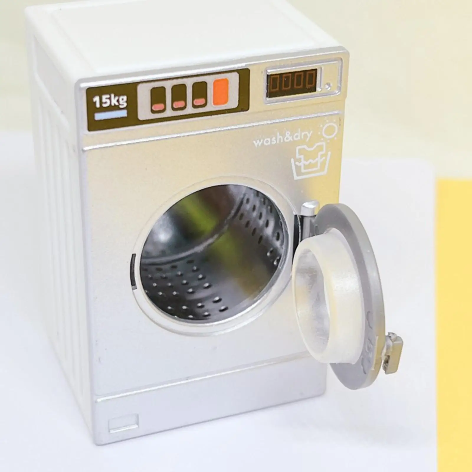 Dollhouse Washing Machine 1:12 Hand Eye Coordination Miniature Small Washing Machine Toy for Scene Props Party Favors Boys Girls
