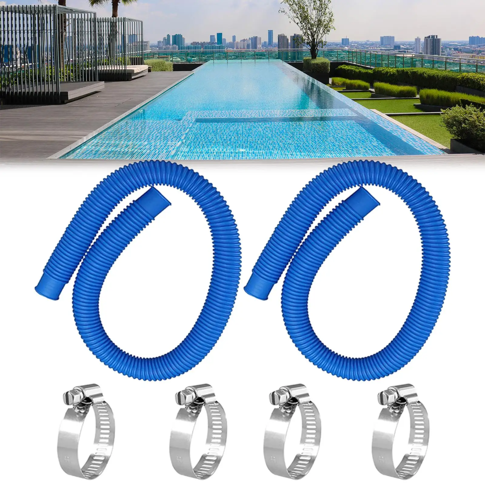 2 Pieces Replacement Hose ground Leakproof Flexible Durable for 1,000 GPH