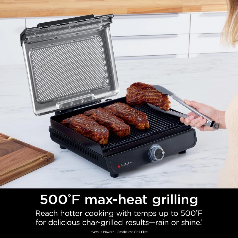 Title 3, Smokeless Indoor Grill with Nonstick Grill Plate