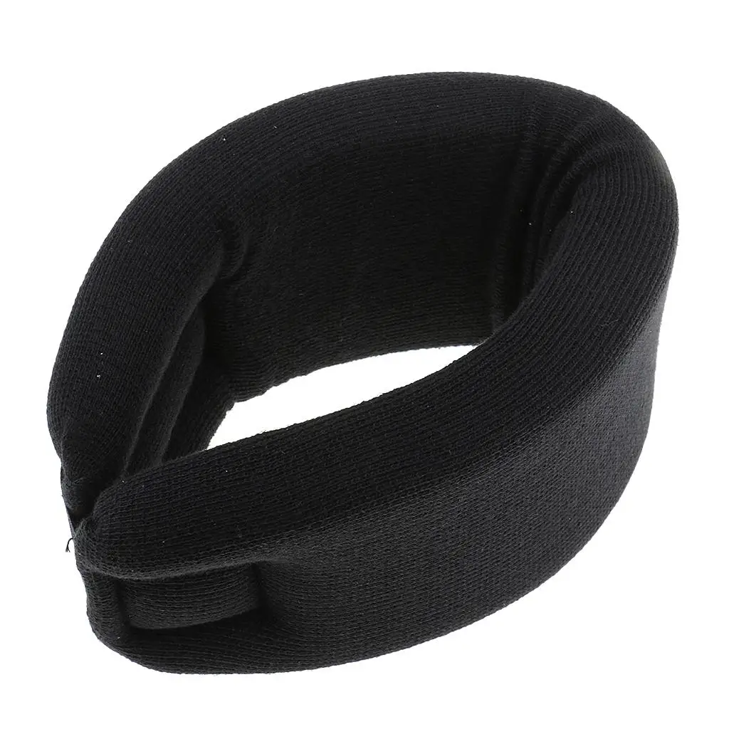 Universal Adjustable Soft Foam Cervical Collar Neck Brace Support Black Vertebra Release Pressure Relief S/M/L