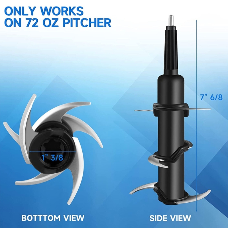 Description Picture 3 of item6 Blade Kitchen Juicer Blades Blender Blade Blender Accessories Replacement Blades for 72oz BL660C BL740 BL642 New Dropship