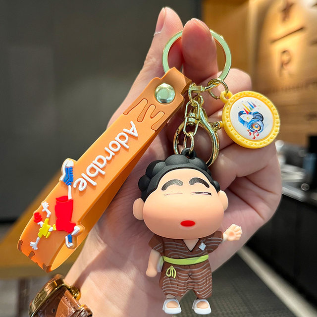 Wholesale 3D Crayon Shin-Chan Doll Cute Keychain Accessories PVC Key Ring  with Daisy Basketball Pendant Wristlet Custom Car Bag Charm Gift From  m.