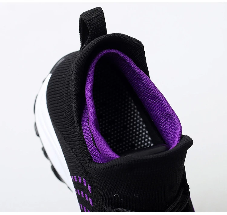 Casual Women Walking Flat Slip On Platform Sock Sneakers Shoes Plus Size 35-45 Zapatillas Mujer44_desvips.com