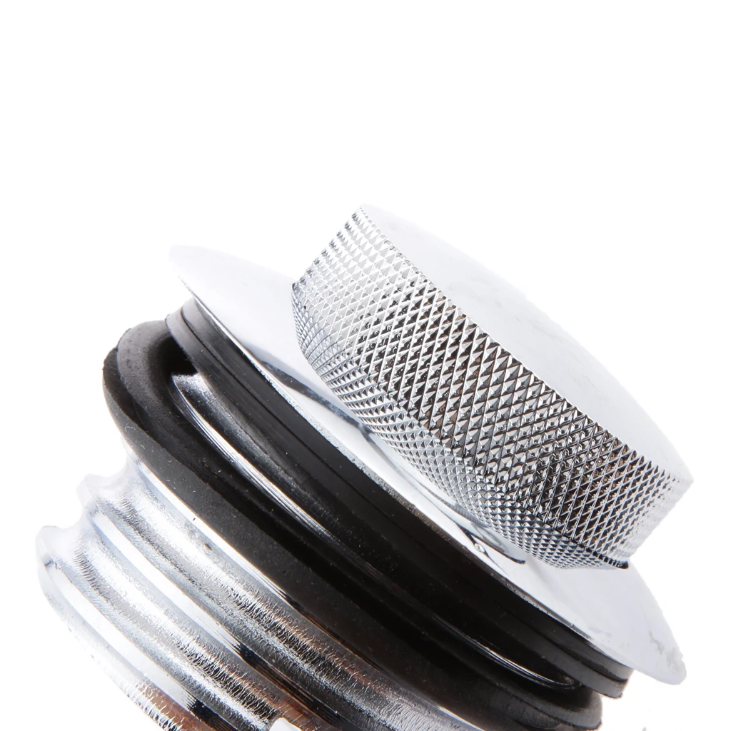 Chrome  Stock-style Vented Screw-in Tank Gas Caps For  