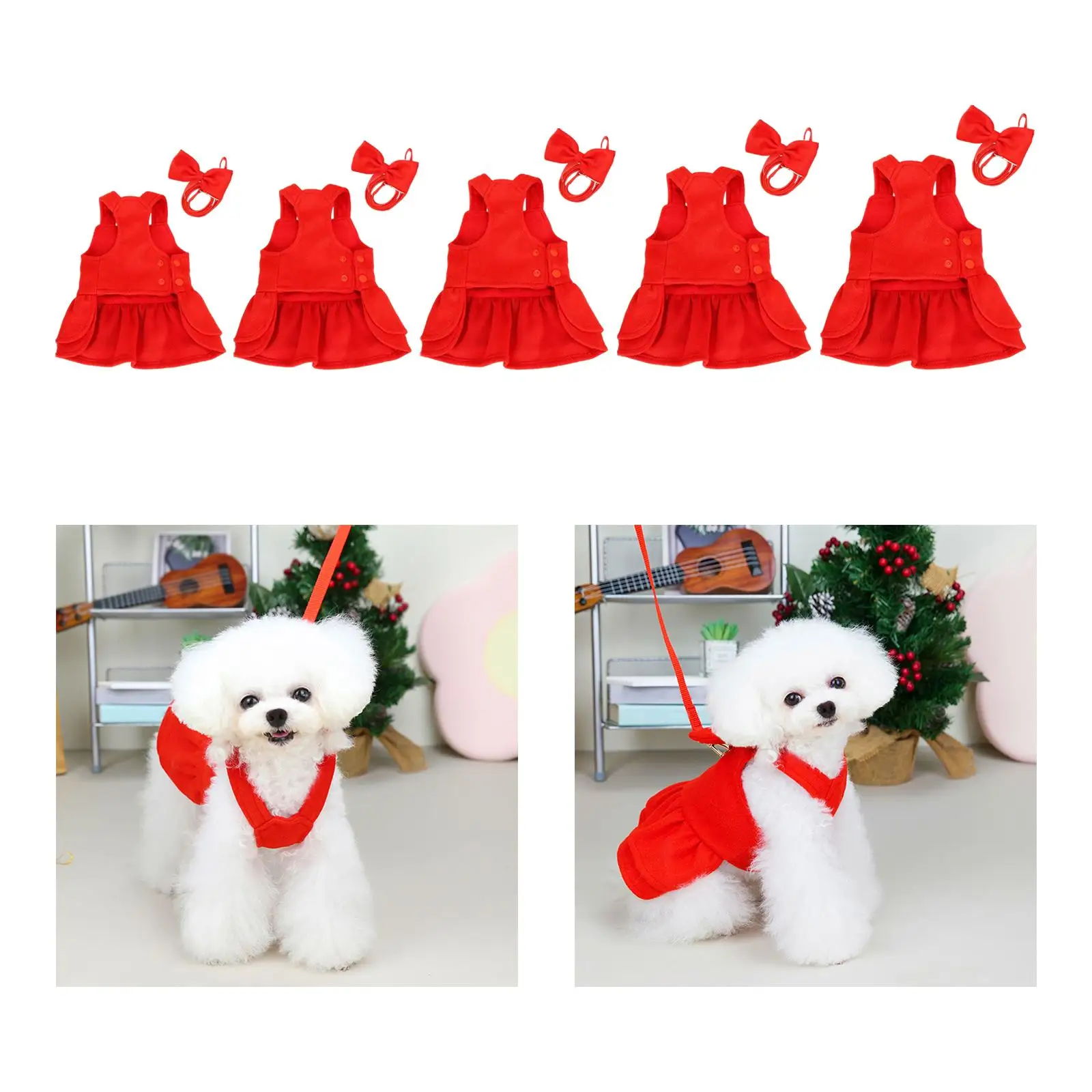 dog Dresses Pet Clothes Doggie Apparel Clothing Pet Christmas Dress Outfit for