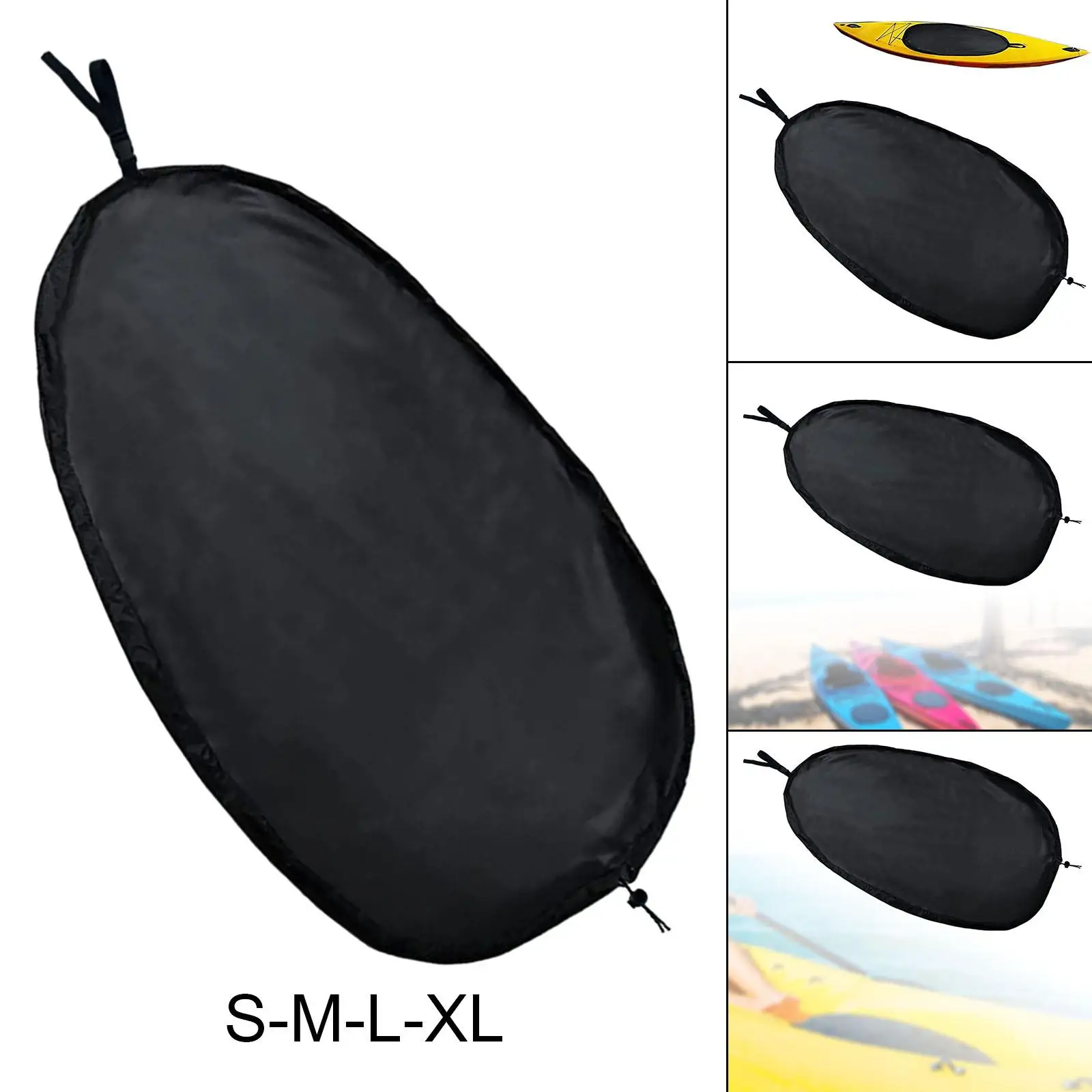 Portable Kayak Cockpit Cover Waterproof Breathable Adjustable Sun Protection Durable Dust Proof Cover for Outdoor Boat