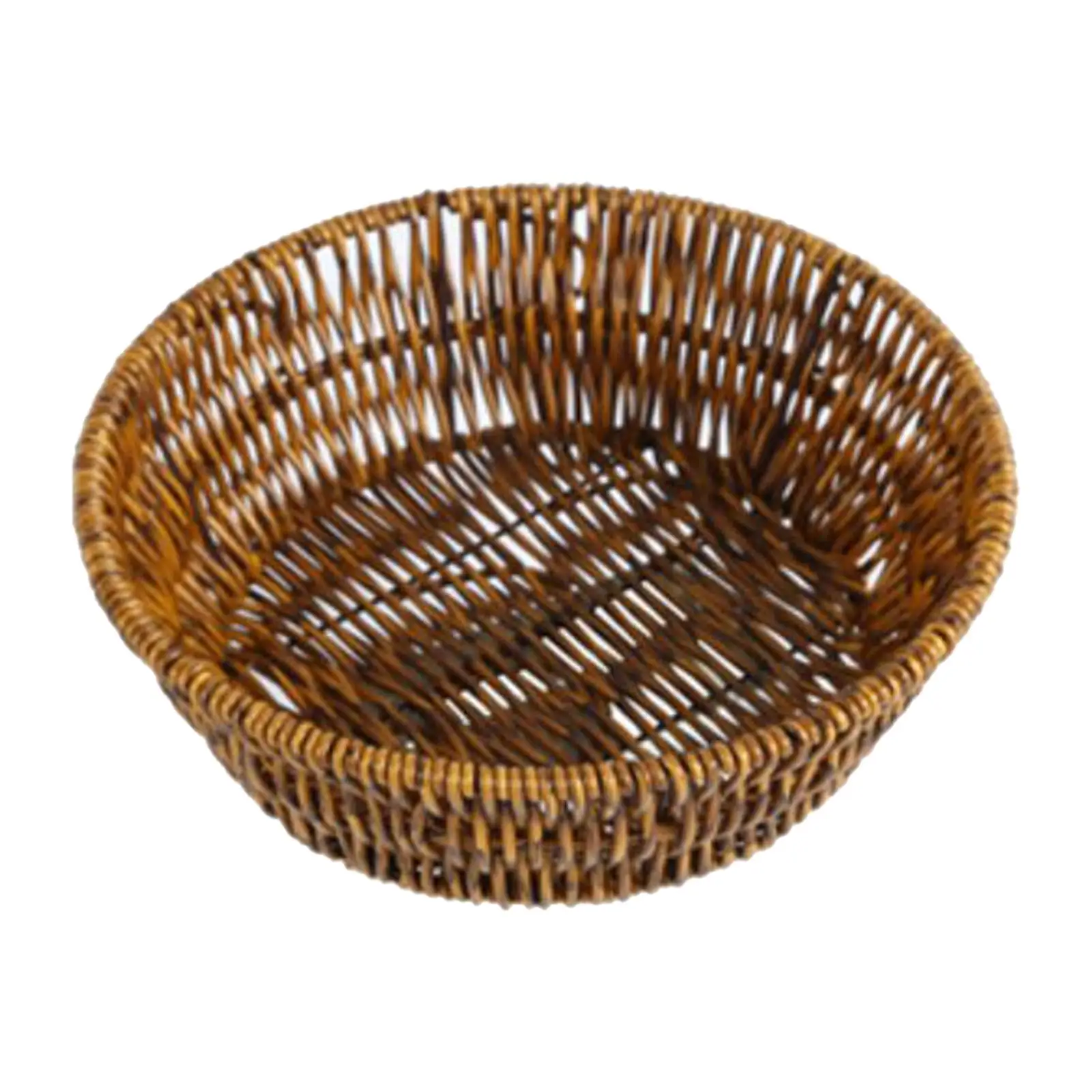 Fruit Basket Vegetables Basket Imitation Rattan Smooth Edges for Storing Bread, Snacks and Crafts Storage Basket Handmade