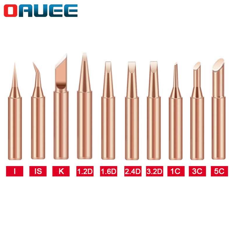 5/10Pcs Copper Welding Head 900M-T-K Pure Copper Soldering Iron Nozzle Electric Soldering Iron Head Thermostatic Welding Tools