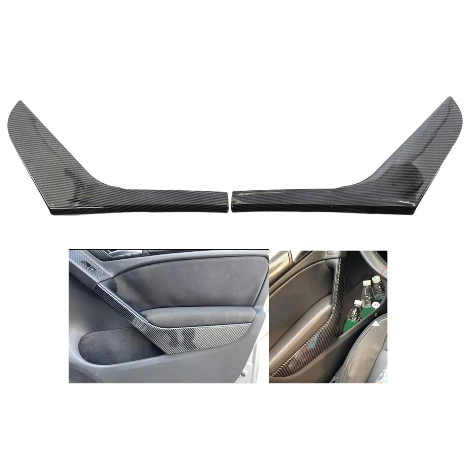 2x Vehicle Interior Door Armrest Cover Trim 5K4868039A Left and Right for Golf MK6 Parts