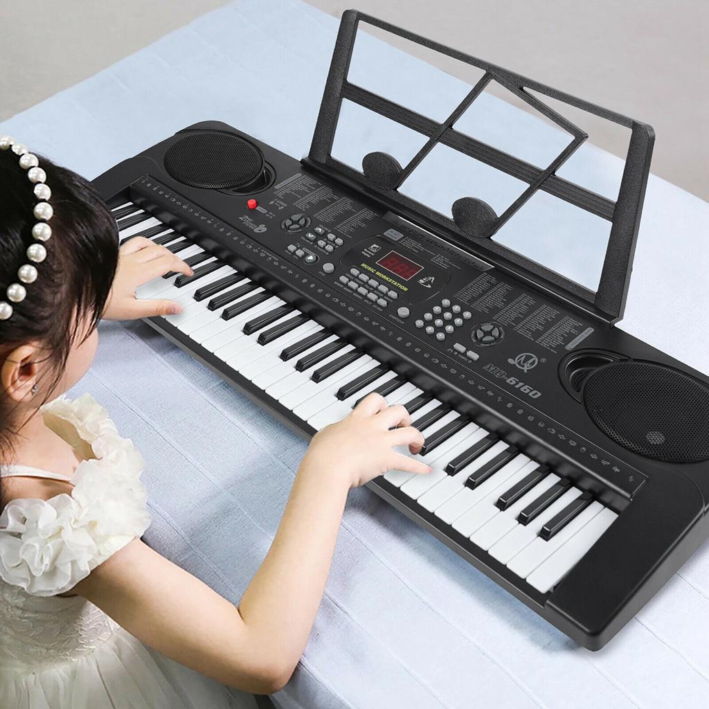Digital Piano Electronic Keyboard 61 Key Educational Toys Stand for Kids
