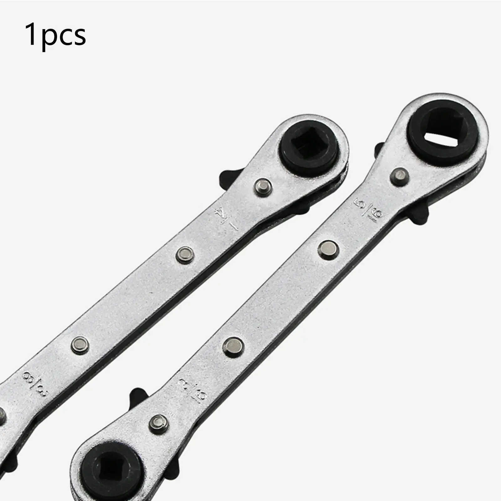 Double Head Ratchet Wrench Adjustable 4 Different Sizes Multi Function for Conditioning Repair
