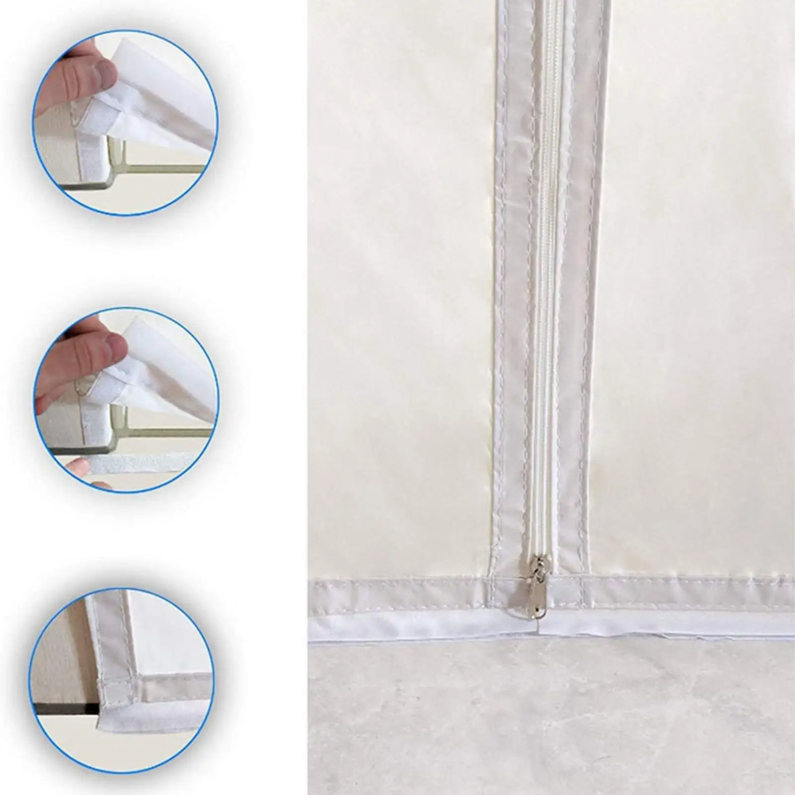 Zipper Screen Door Seal for Portable Air Conditioner Air EXCHANGE Guards