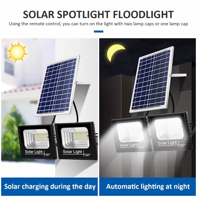 🔴112 FOCO LED SOLAR CON CONTROL REMOTO/SOLAR LIGHT/SOLAR LED SPOTLIGHT  WITH REMOTE CONTROL 