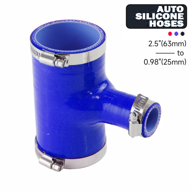 Silicone Hose T-piece T Shape 63mm 2.48 For 25mm Id Bov 3 Way+