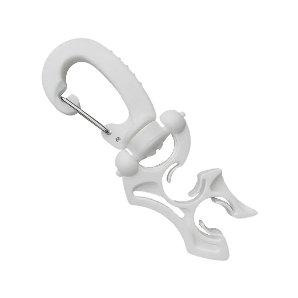 Scuba Dive 2 BCD Hose Holder, White, Double Regulator / Octo Hose Keeper with