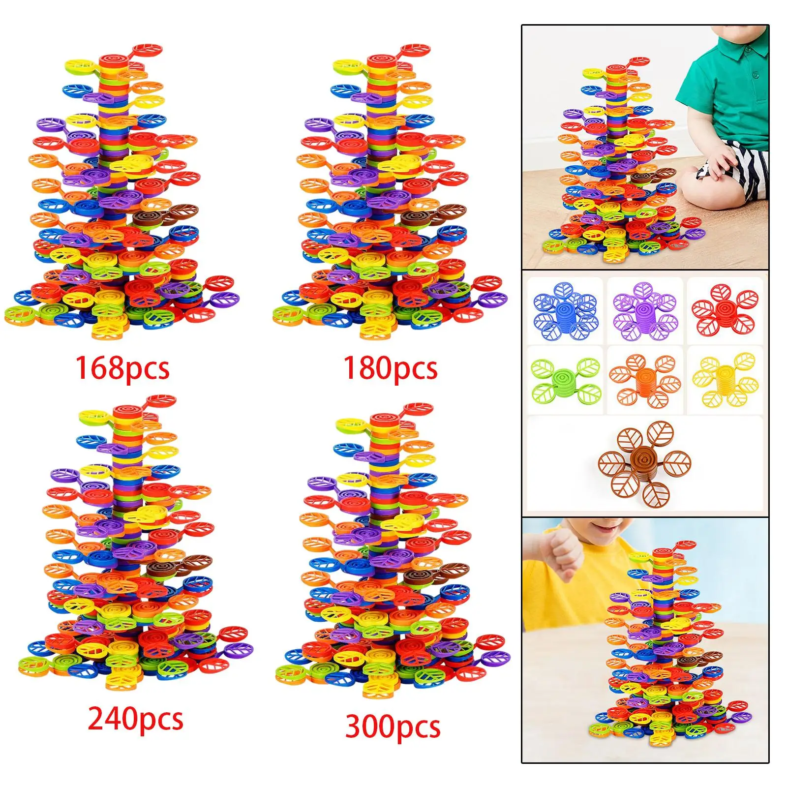 Tree Stacking Blocks Preschool Learning Educational Toy Parent Children Interactive Montessori for Kids Children Birthday Gifts