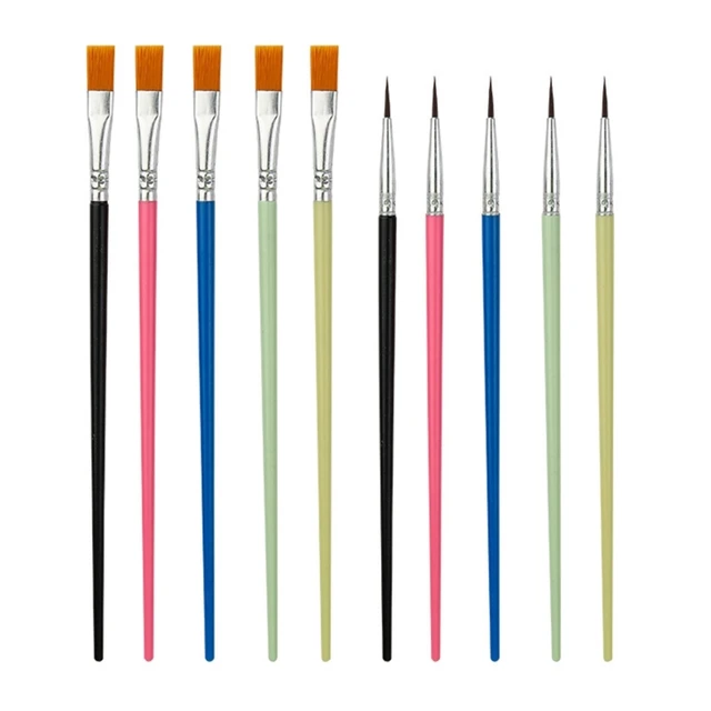  Paint Brushes Set 10 PCS Nylon Hair Paint Brushes for