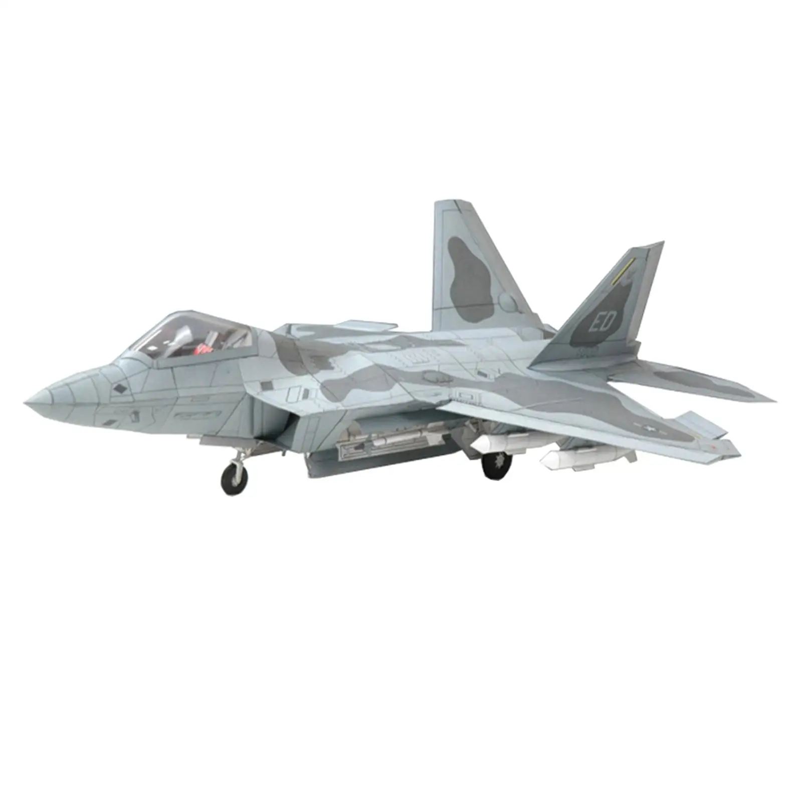 1/33 3D F22 Fighter Assemble Paper Model Kit Building Blocks DIY Toys Education Toys for Adults Kids Boys Gifts Tabletop Decor