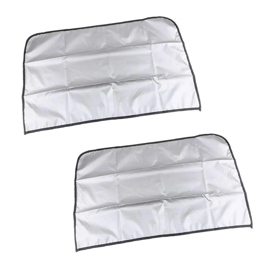 1 Pair Universal Visor Block Sunshade Shield Curtain Double Sides f Side Windows