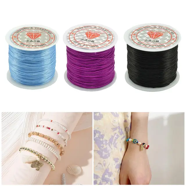 Elastic Thread Jewelry Bracelets  Bracelet Elastic String Beading -  10m/pack 1.0mm - Aliexpress