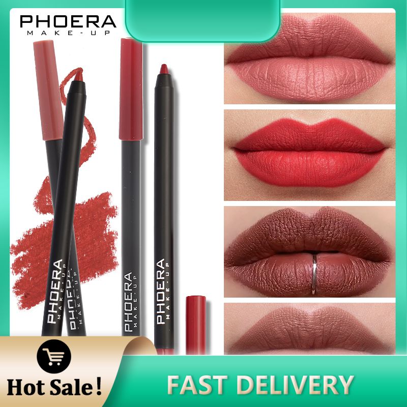 Best of PHOERA 13 Colors Matte Lip Liner Lipstick Pencil Makeup Sexy Red Contour Tint Lipstick Cosmetic Waterproof Non-stick Cup Make Up Reviews & Tips