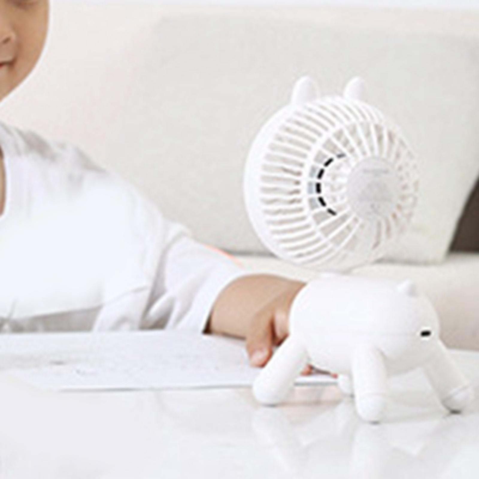 4 Speeds Rotating Puppy Desk Fan Det hable Indoor Quiet with 80 Automatic Rotation Cute Desktop Fan for Living Room Camping