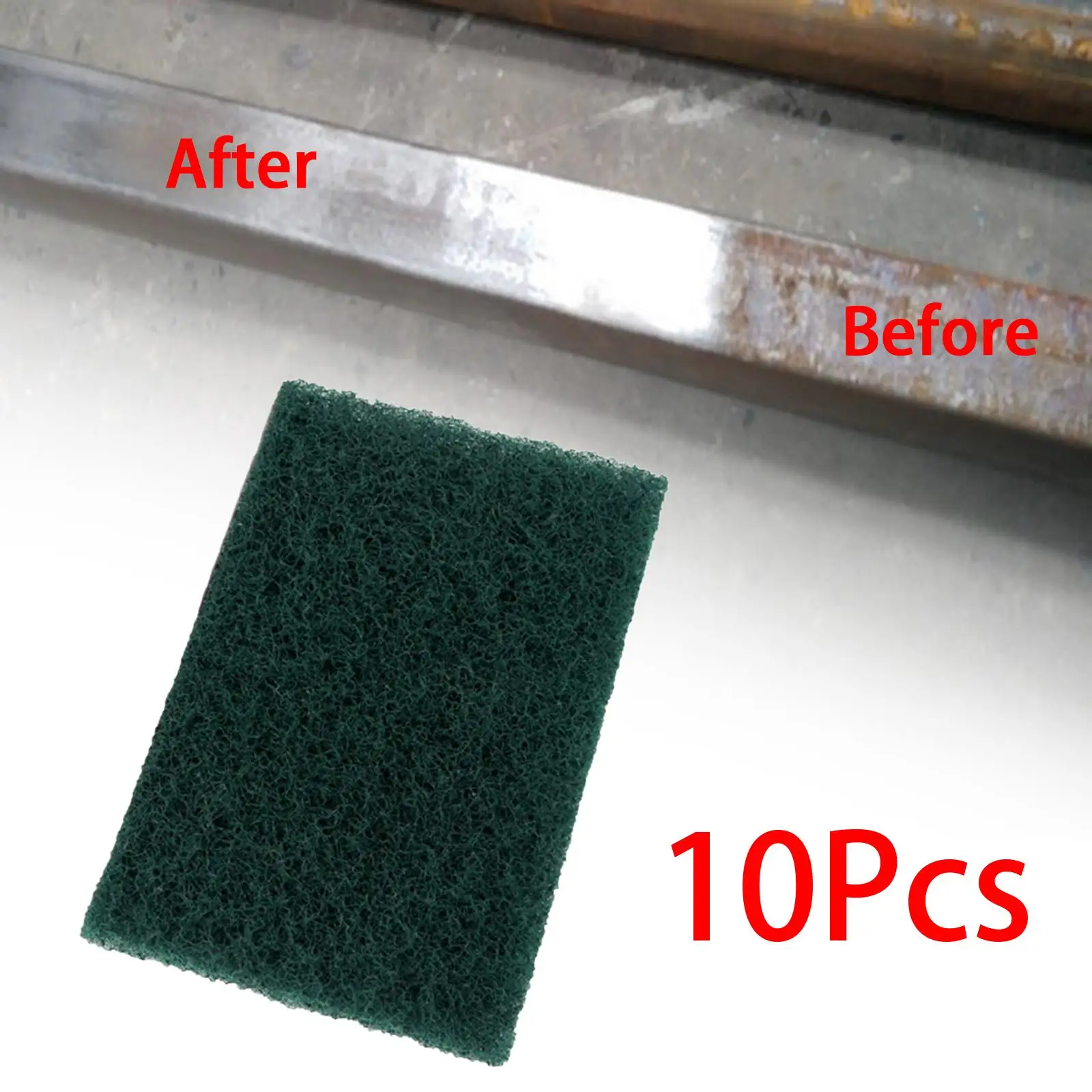 10Pcs Polishing Pads Hand 125 x 200 mm Flexibility Grinding Industrial Abrasive Fleece Pads for Steel Sanding Polishing Wood
