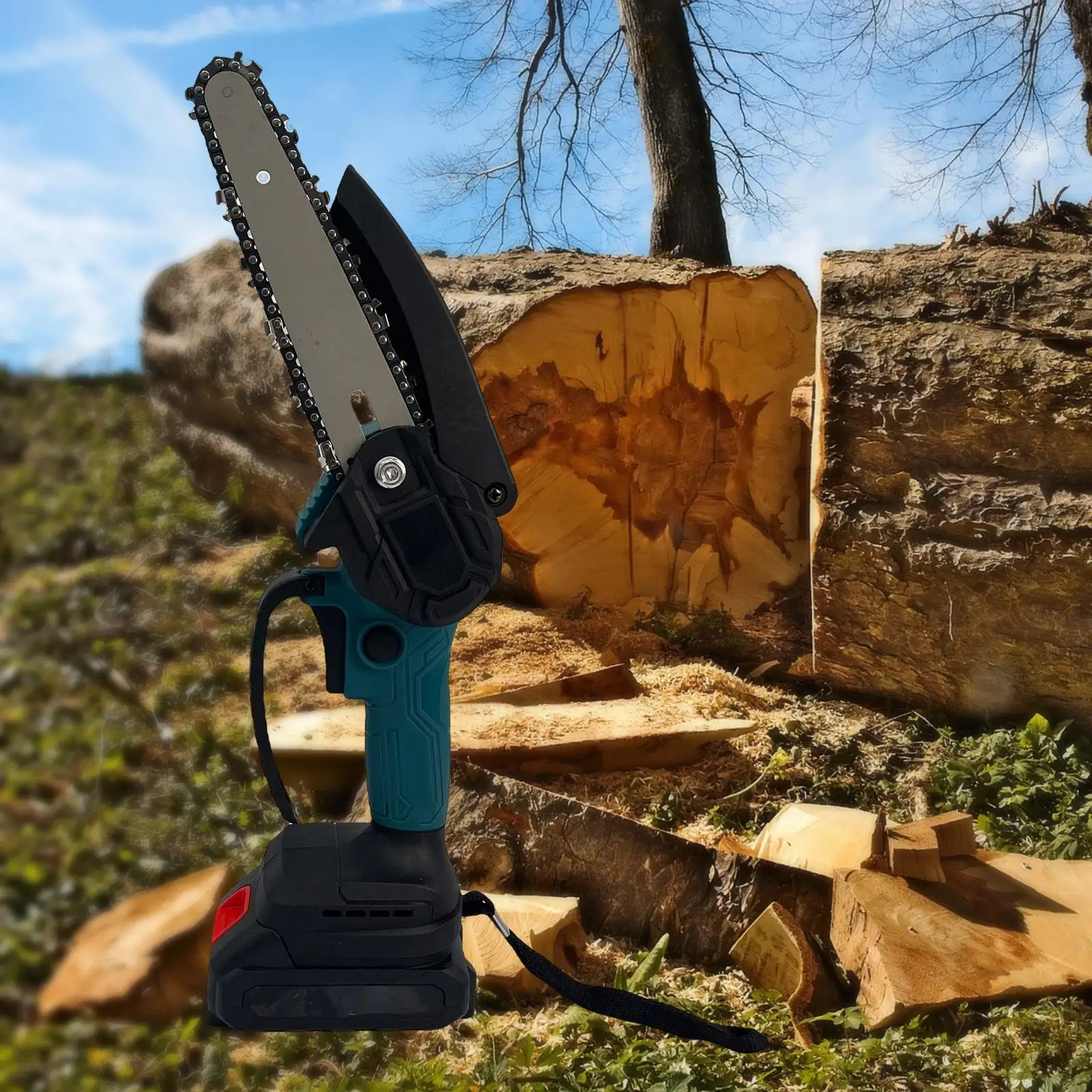 4 Inch 180W One-Handed Mini Pruning Saw Electric Chainsaws Removable For Woodworking Garden Trimming