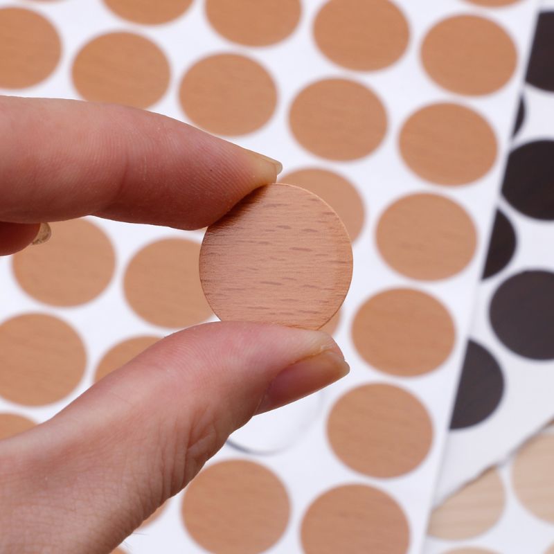 Description Picture 6 of item54 Pcs Cabinet Wardrobe Screw Hole Stickers Self Adhesive Screw Cap Covers Dustproof Sticker for Wooden Furniture