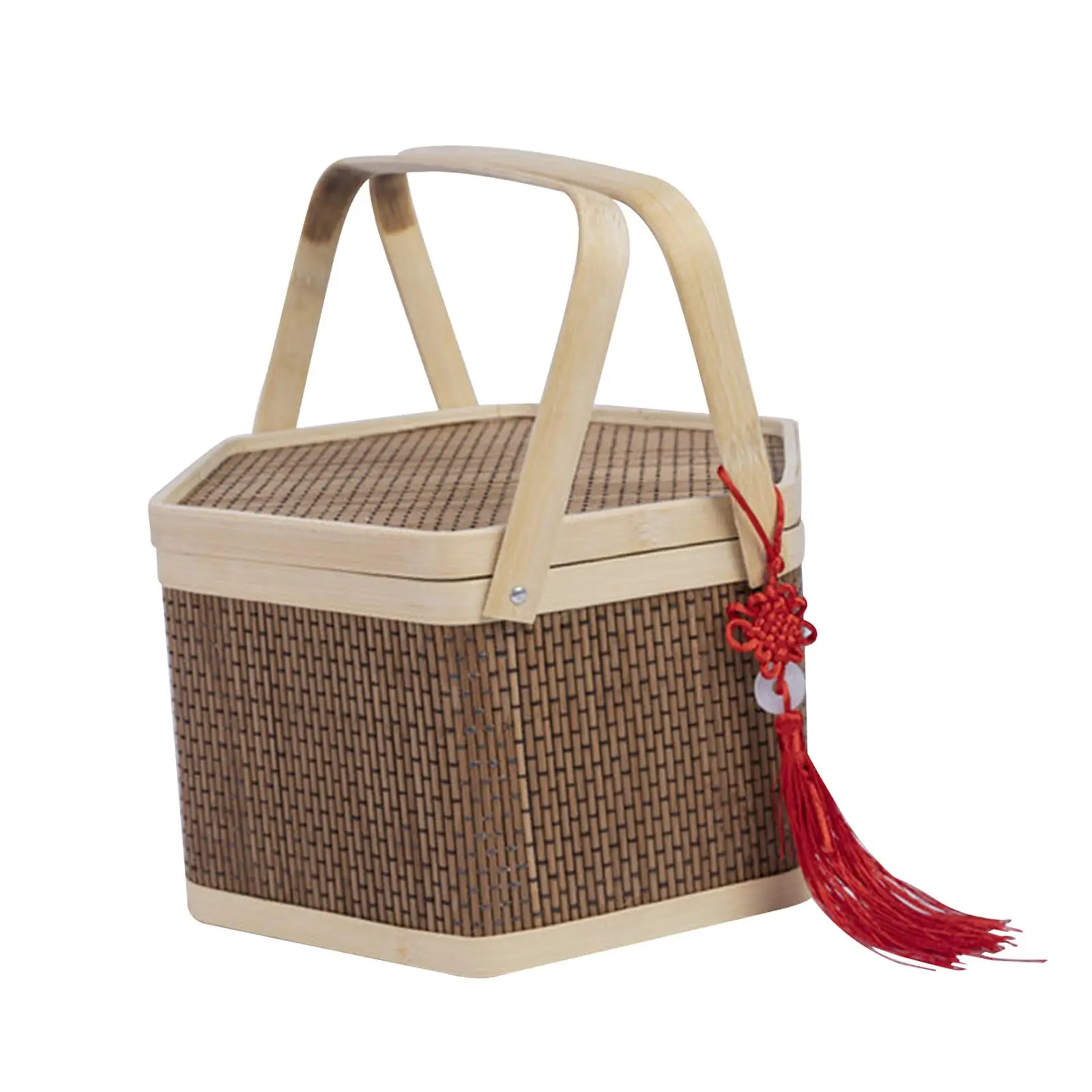 Gift Wrapping Basket Picnic Basket with Handles Organizer Basket for Pantry