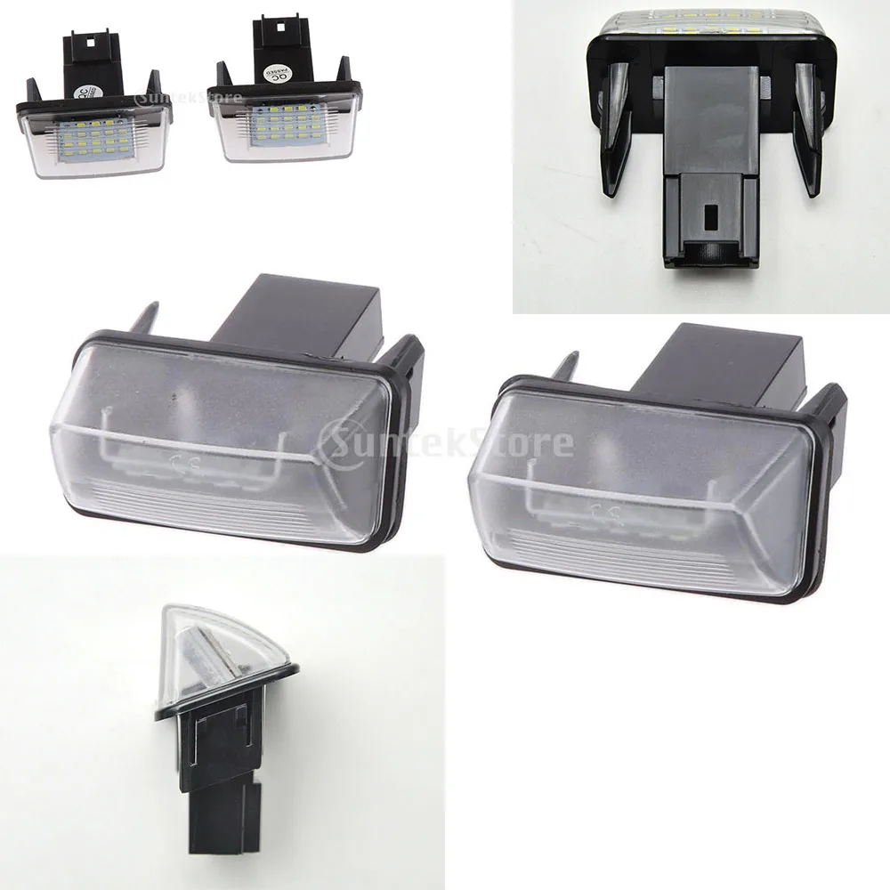 LED License Plate Lights Bulbs for Citroen C3 / C4 / Xsara Picasso C3 M6E0,2