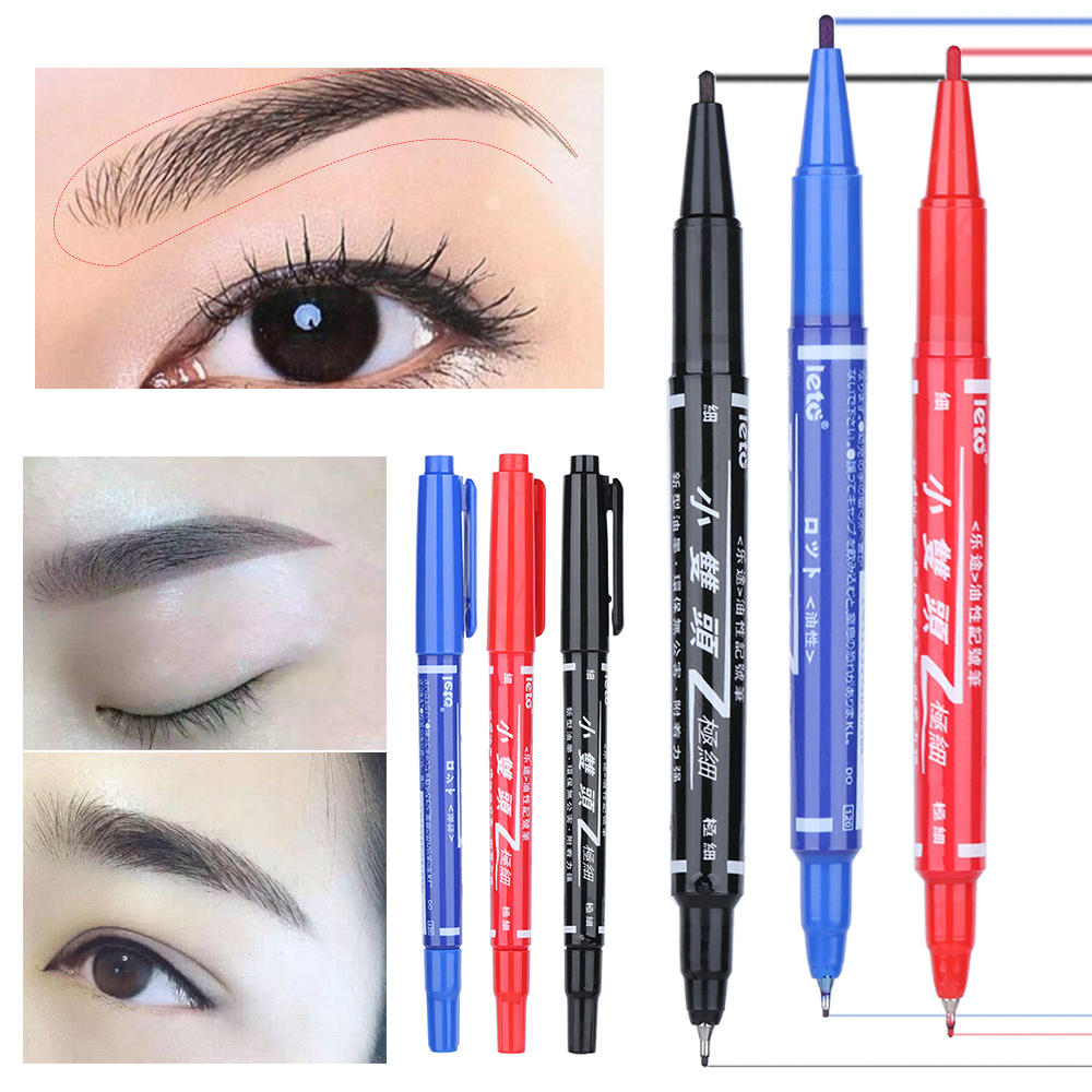 Best of 10pcs Black / Blue / Red Eyebrow Tattoo Skin Marker Pen Tools Microblading Accessories Tattoo Marker Pen Permanent Makeup Reviews & Tips