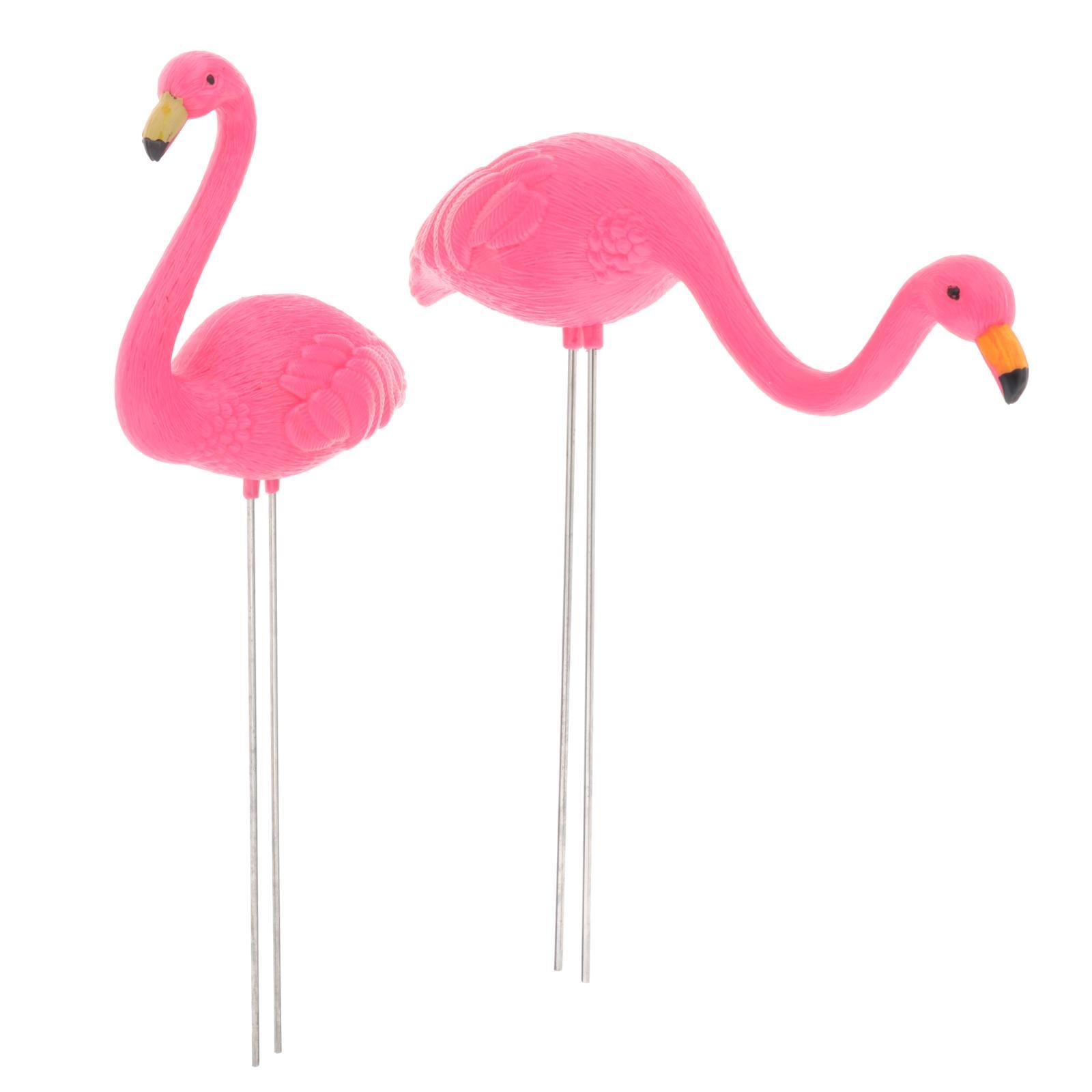 Flamingo Garden Stake Statue Figurines Yard Ornament Decorations Backyard Porch Outdoor Lawn for Festive Holiday Beach Entryway