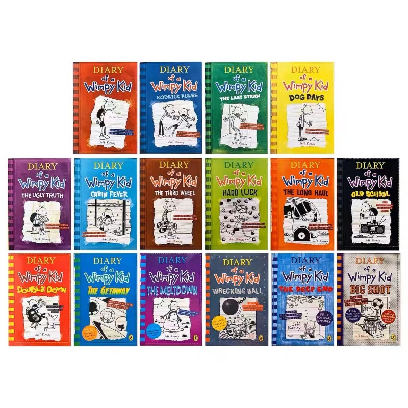 8 Bücher/Set 1-1469-16 Tagebuch von Wimpy Kid Englisch Buch Tagebuch von Wimpy Kid Kinder Fiction Bücher – Detail 2