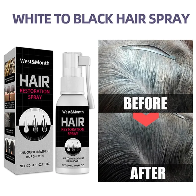 Best of Grey Hair Treatment Serum Anti Hair Loss Hair Growth Spray Anti Nourishing White Repair Turning Black Spray Essence Reviews & Tips