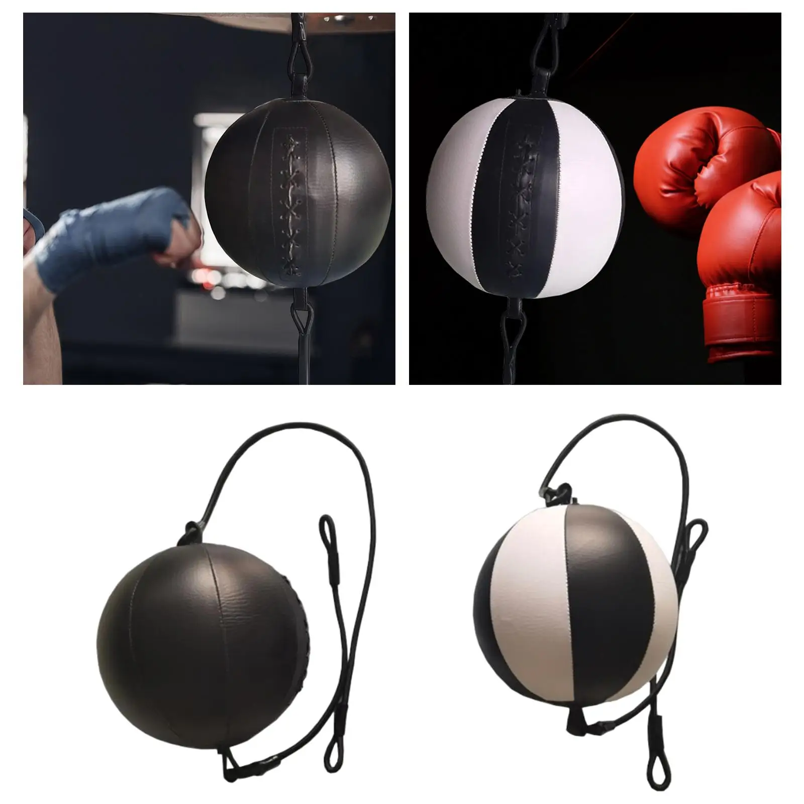 Durable Boxing Ball Double End Punching Bag for Sparring Muay Thai Workout