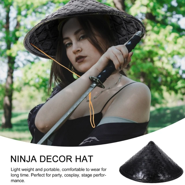Sombrero de ninja, sombrero de arroz asiático, sombreros para hombres,  disfraz de samurái, sombrero de verano, sombrero de granjero, sombrero de  pesca