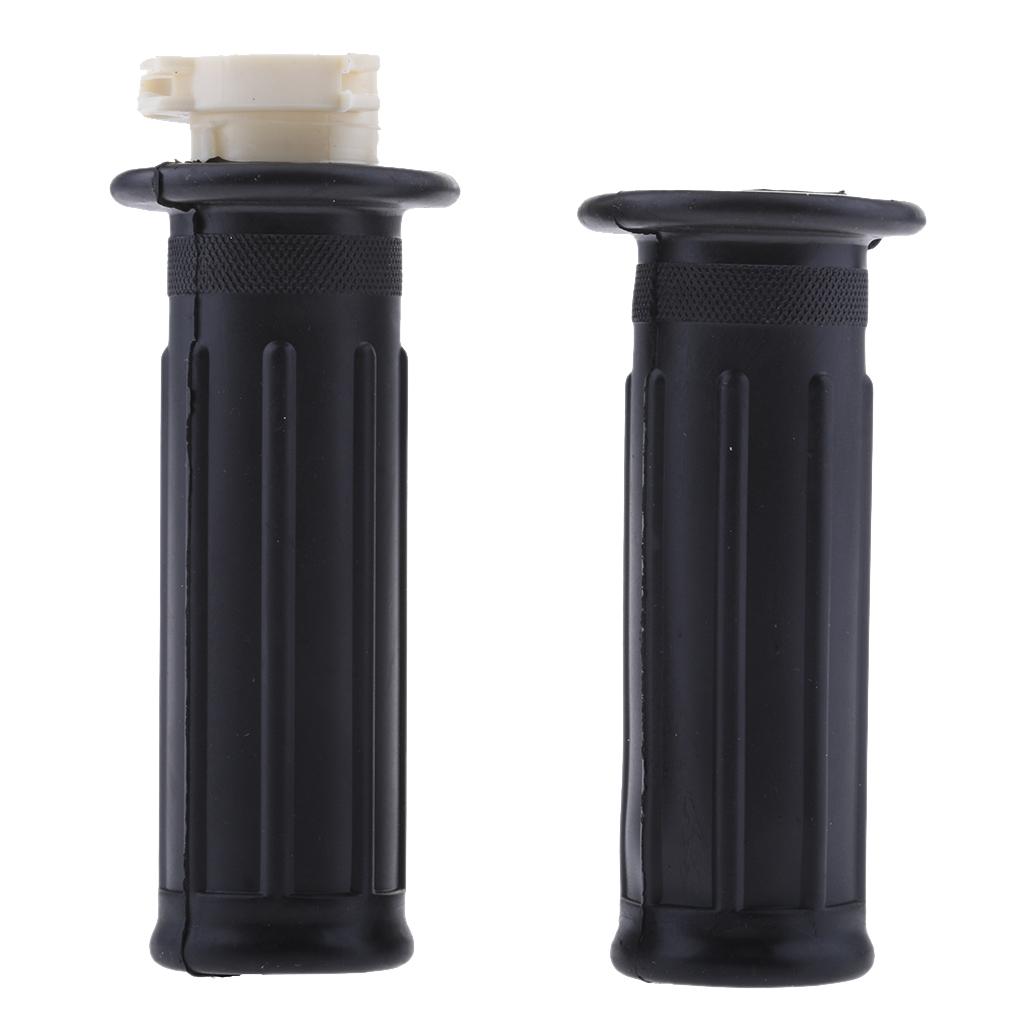 1 Pair 7/8 inch 22mm Plastic Handlebar Twist Grips Left & Right for Yamaha PW50 Motorcycle Handle Grip Black