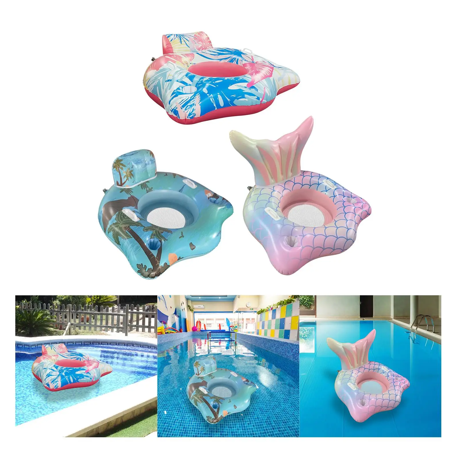 Inflatable Pool Float Chairs Adults Water Tubes Floating for Themed Parties