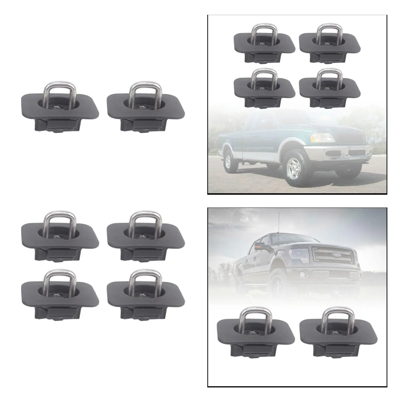 Truck Bed Tie Down Anchors Practical Multifunction Premium Wall Anchors Truck Bed Top Side D Ring for Ford F150 98-14