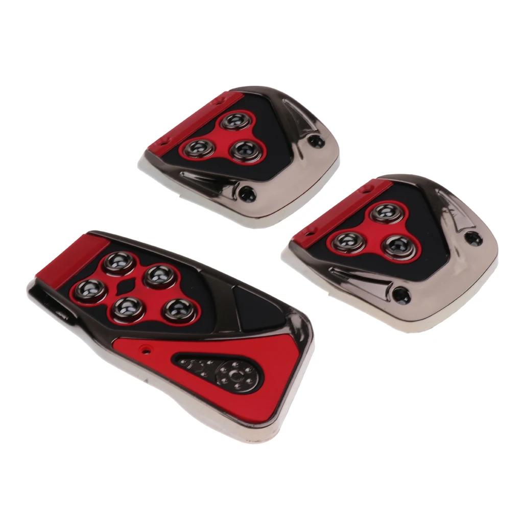 3X Universal Non  Pedals  Brake Clutch Footrests Cover Set for