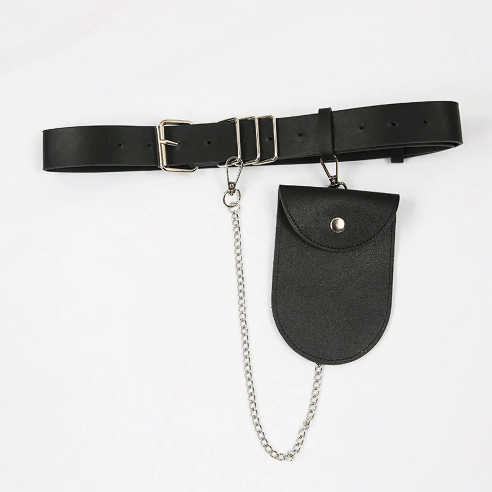 Punk Style Women Leather Waist Pack Waist Belt Bag Cell Phone  Wallet