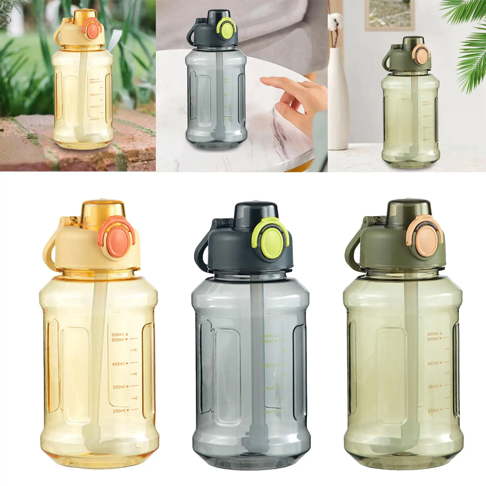 28oz Water Bottle Wide Mouth with Handle Portable for camping Fishing