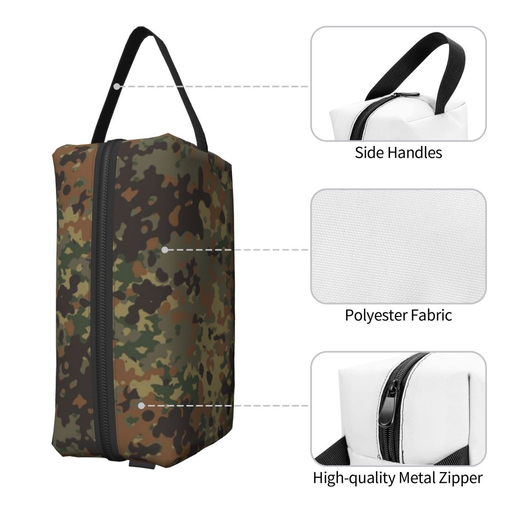 Moda Flecktarn Camo Viagem Toiletry Bag para